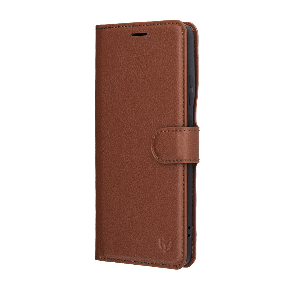 Puzdro pre Motorola Edge 70, Techsuit, Leather Folio, Hnedé
