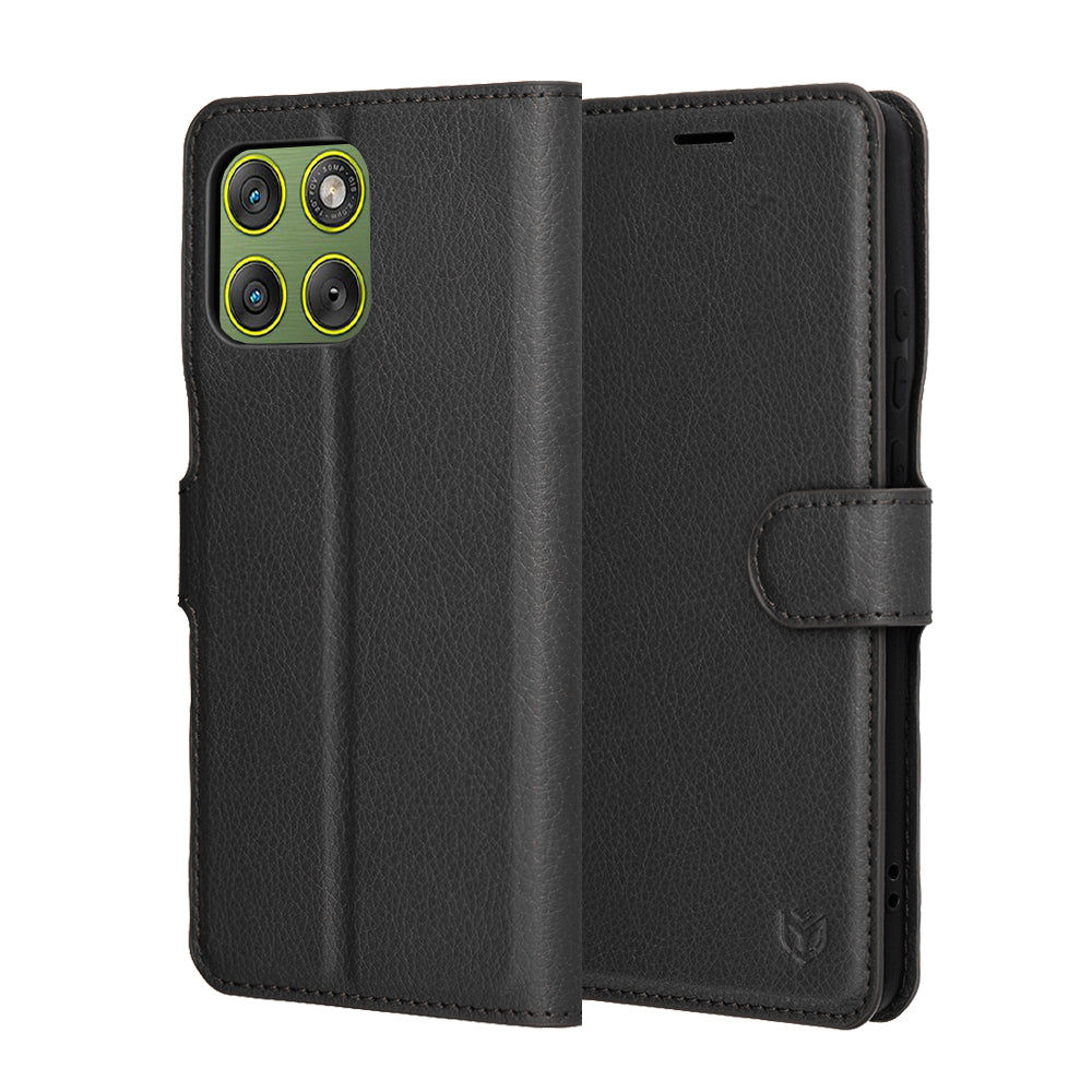 Puzdro pre Motorola Edge 70, Techsuit, Leather Folio, Čierne