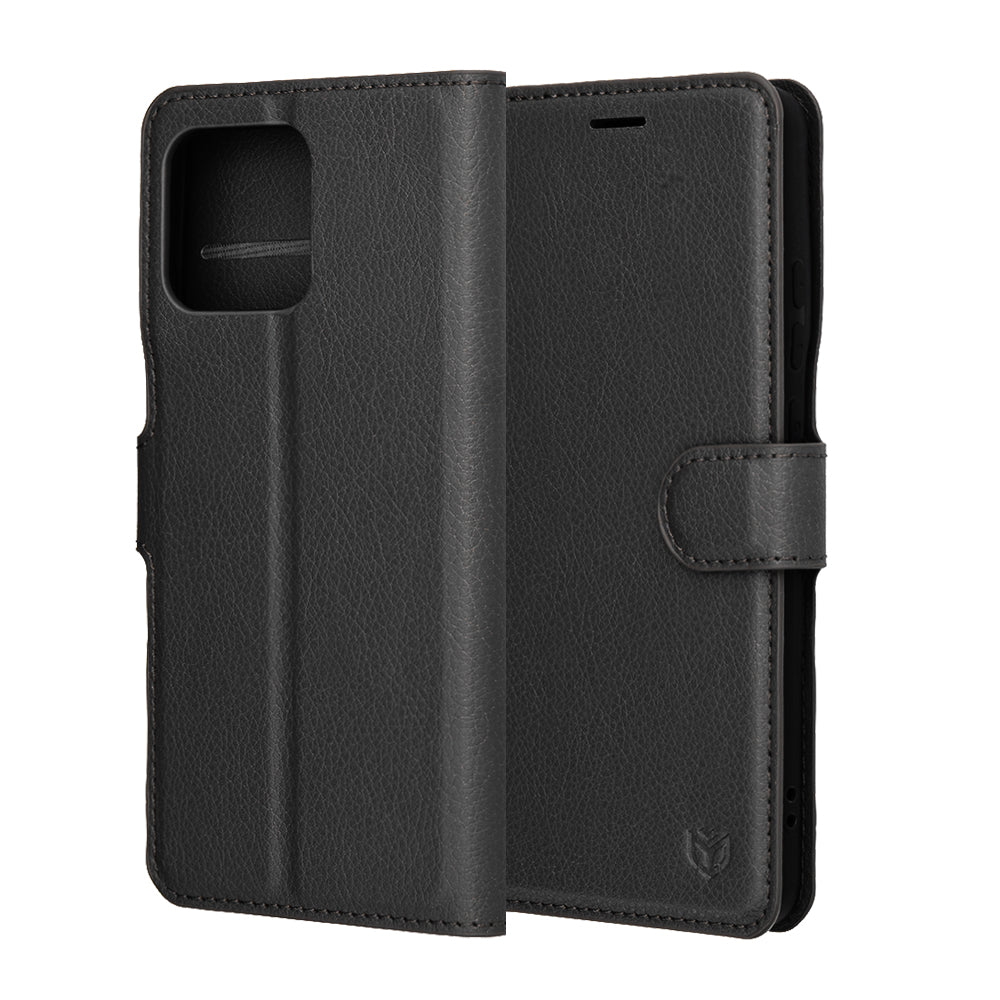 Puzdro pre Motorola Edge 70, Techsuit, Leather Folio, Čierne