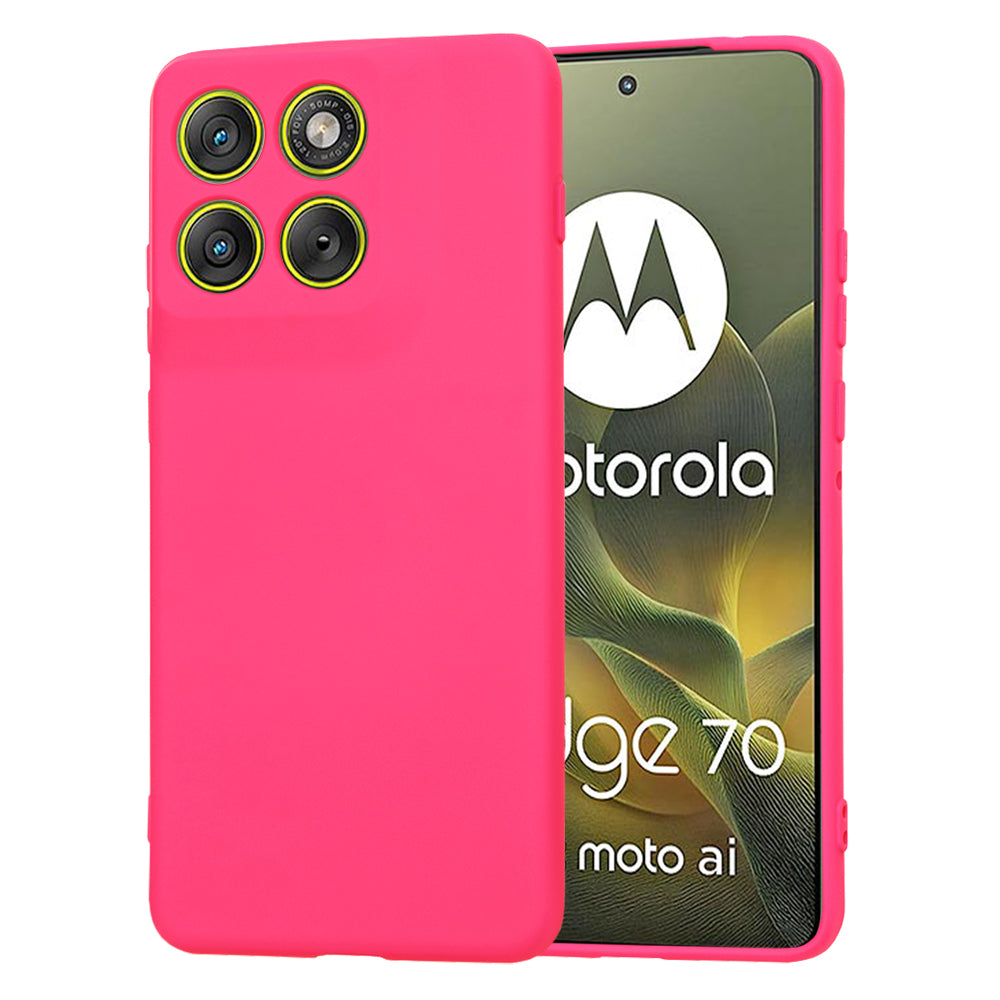 Puzdro pre Motorola Edge 70, Techsuit, SoftFlex, Tmavo ružová