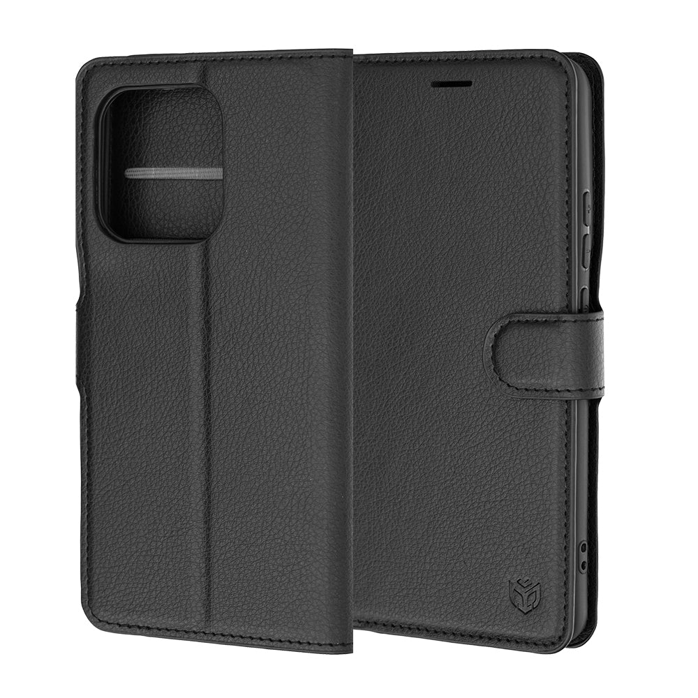 Puzdro pre Motorola Edge 70 Ultra / Signature, Techsuit, kožené folio, čierne