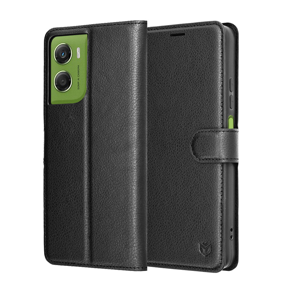Puzdro pre Motorola Moto G06, Techsuit, Leather Folio, Čierne