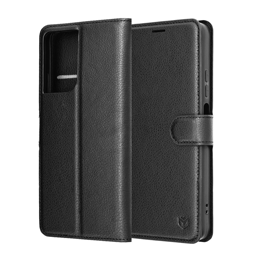 Puzdro pre Motorola Moto G06, Techsuit, Leather Folio, Čierne