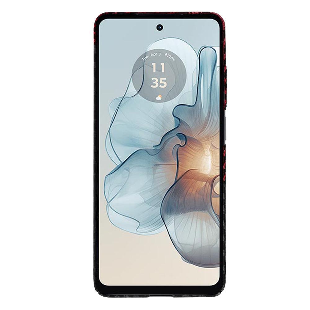 Puzdro pre Motorola Moto G24 Power, Techsuit, Carbonite FiberShell, Čierno-červené