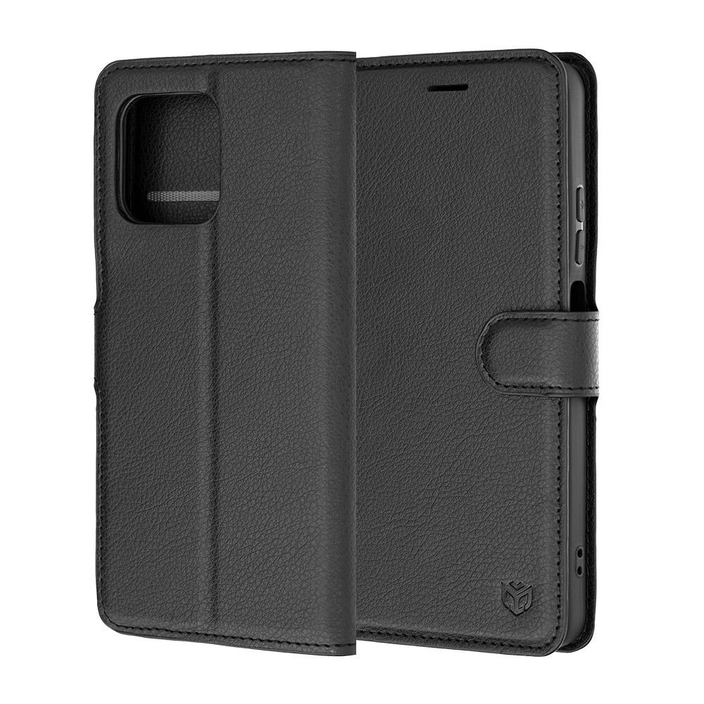 Puzdro pre Motorola Moto G47 / G37 Power / G37, Techsuit, kožené folio, čierne