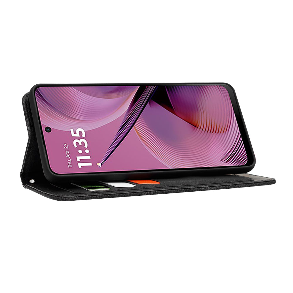 Puzdro pre Motorola Moto G55, Techsuit, FlipCraft, Čierna