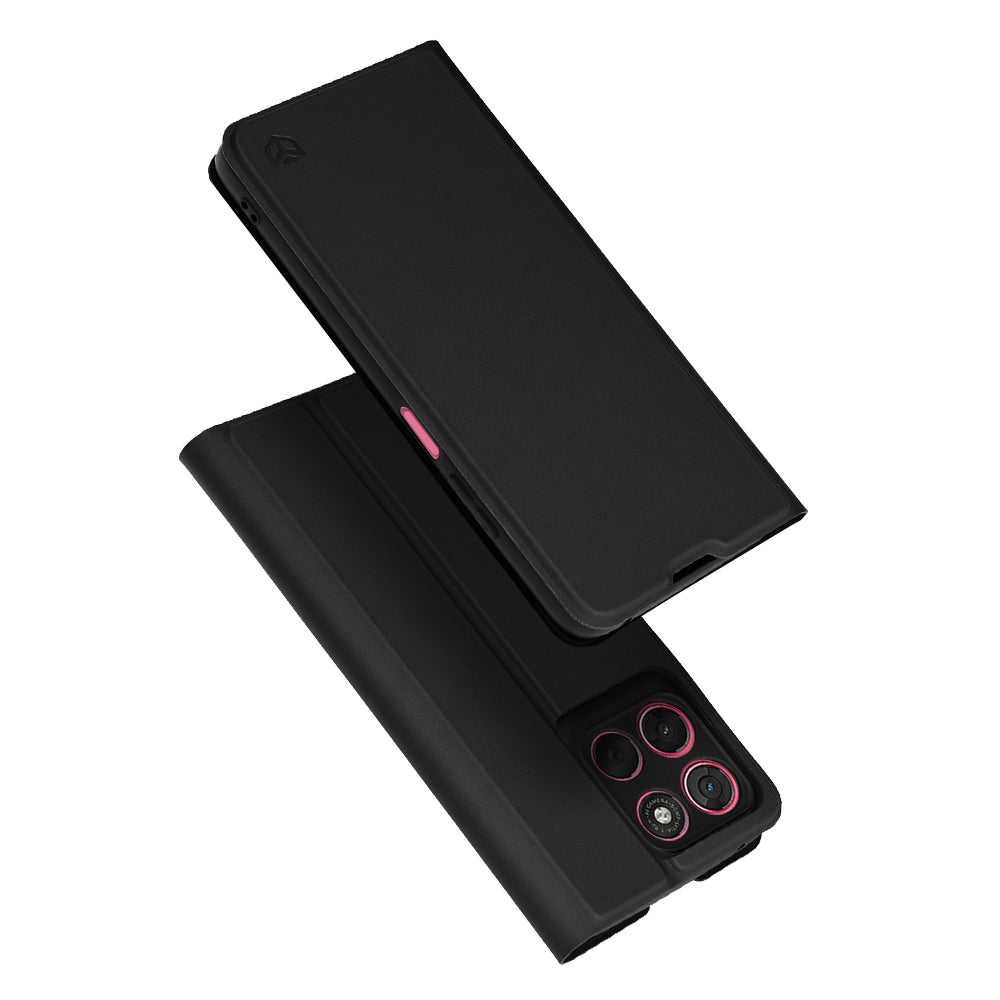 Puzdro pre Motorola Moto G67 Power / G57 Power, Techsuit, Magskin Book, Čierne