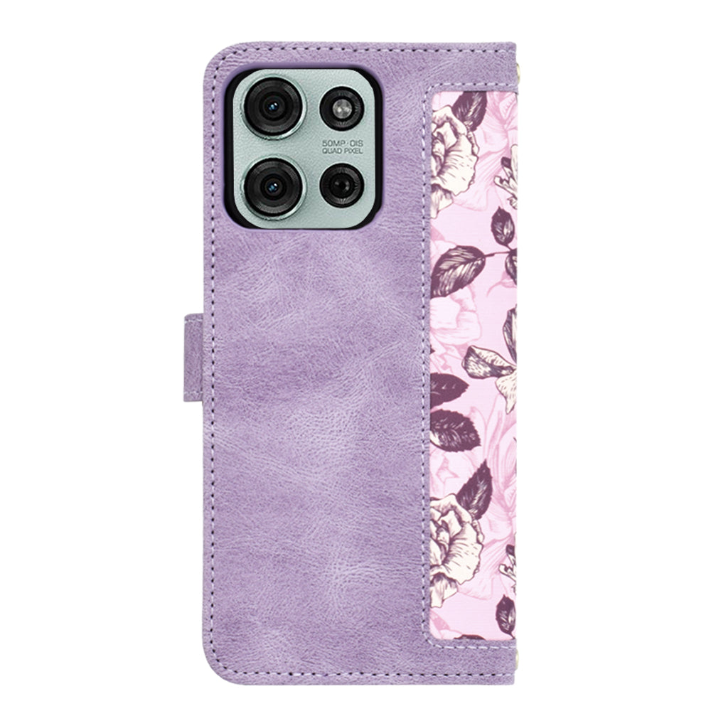 Puzdro pre Motorola Moto G75, Techsuit, FlipCraft, Fialová