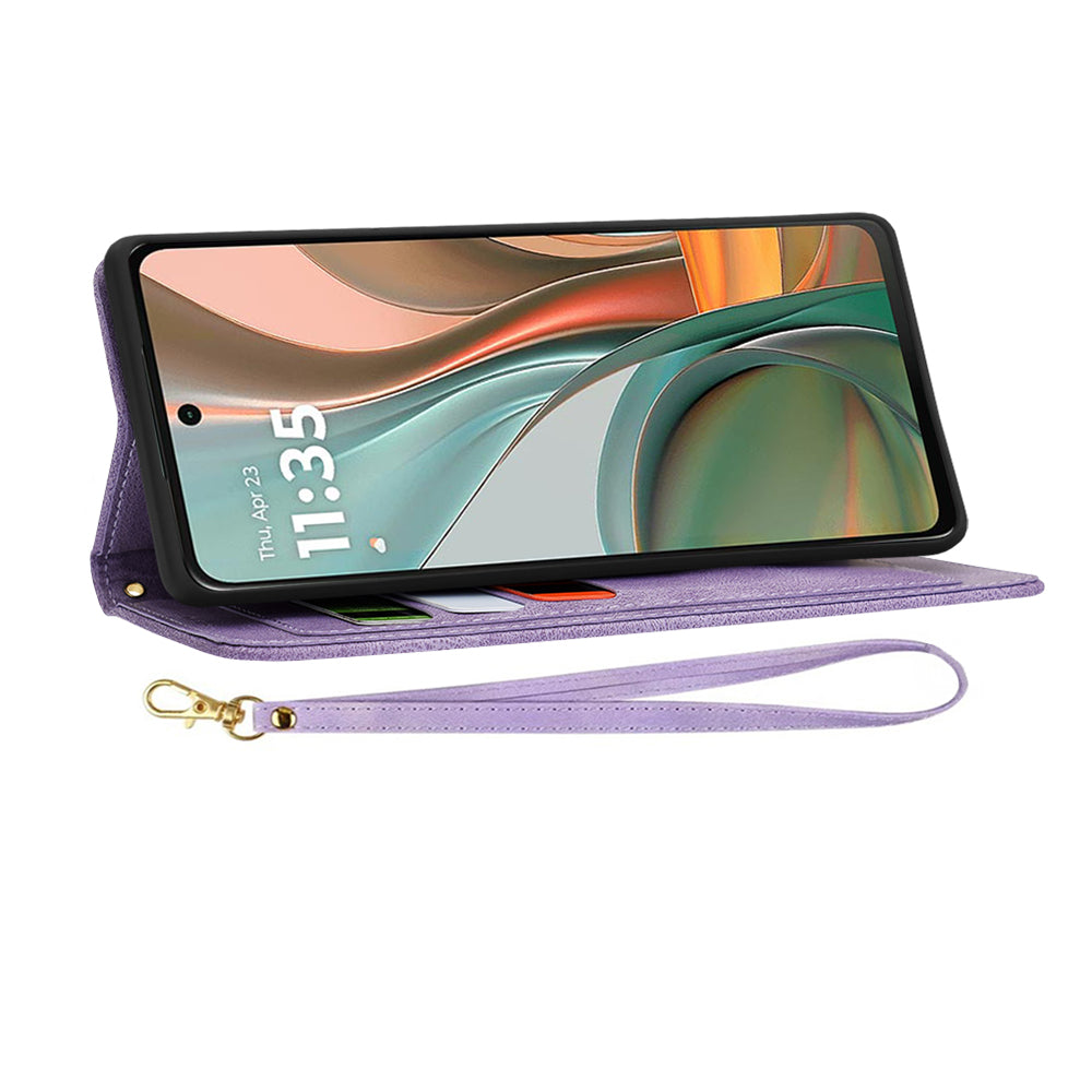 Puzdro pre Motorola Moto G75, Techsuit, FlipCraft, Fialová