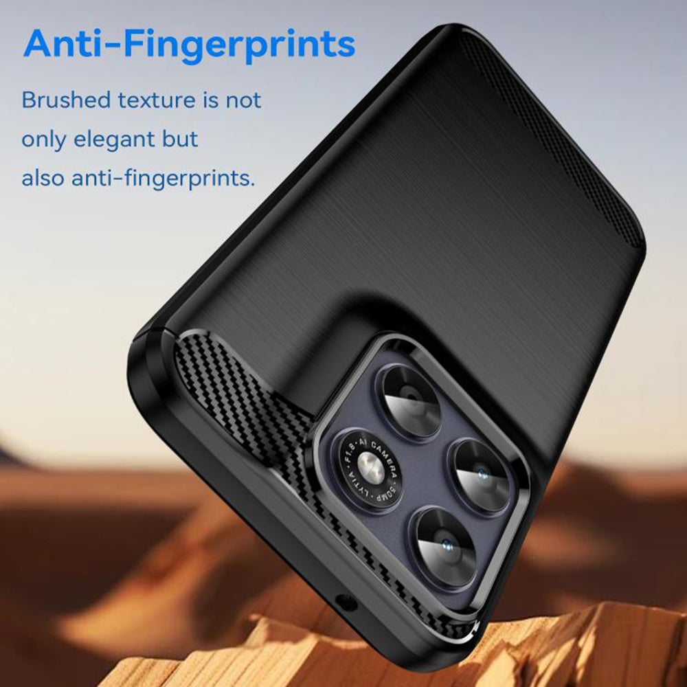 Puzdro pre Motorola Moto G77 / G67, Techsuit, Carbon, Čierne