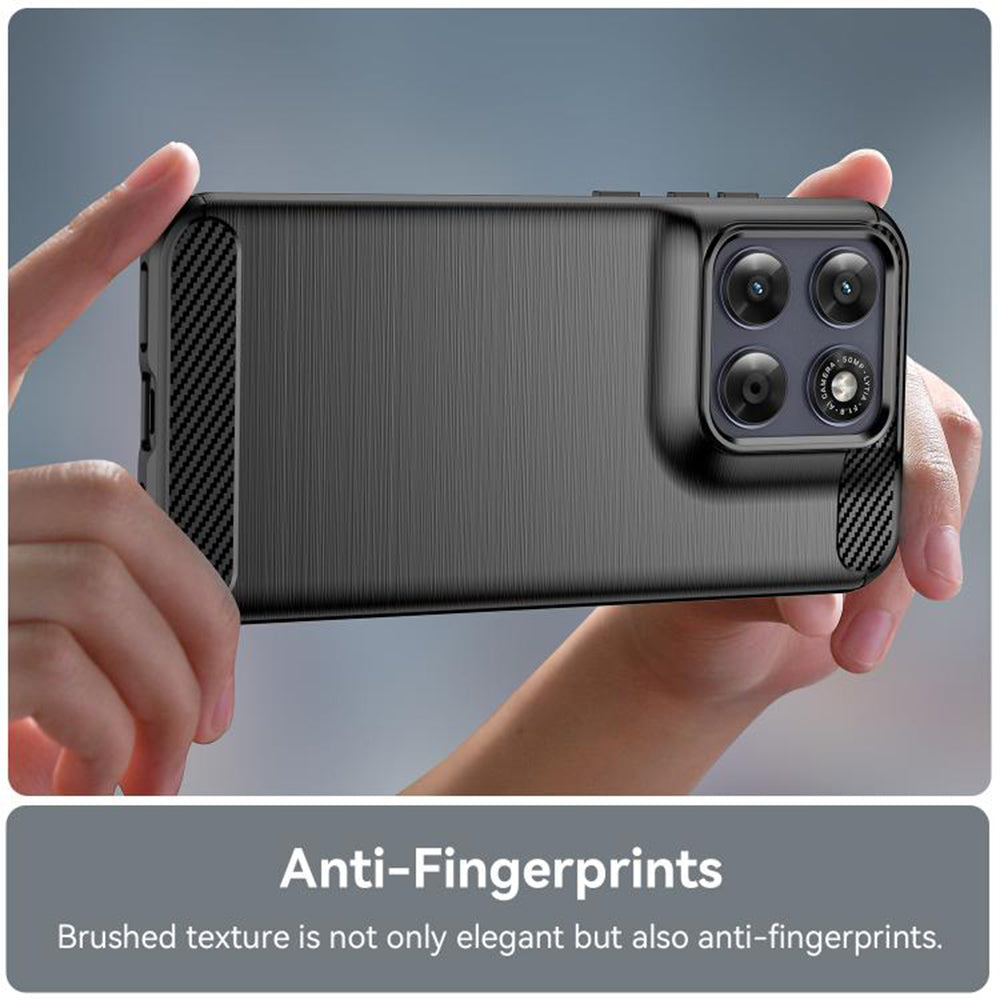Puzdro pre Motorola Moto G77 / G67, Techsuit, Carbon, Čierne