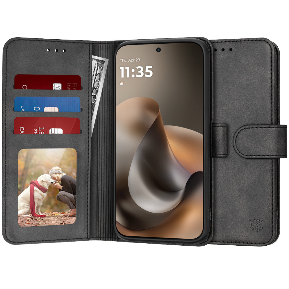 Puzdro pre Motorola Moto G77 / G67, Techsuit, Diary Book, Čierne