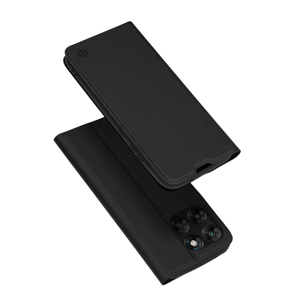 Puzdro pre Motorola Moto G77 / G67, Techsuit, Magskin Book, Čierne