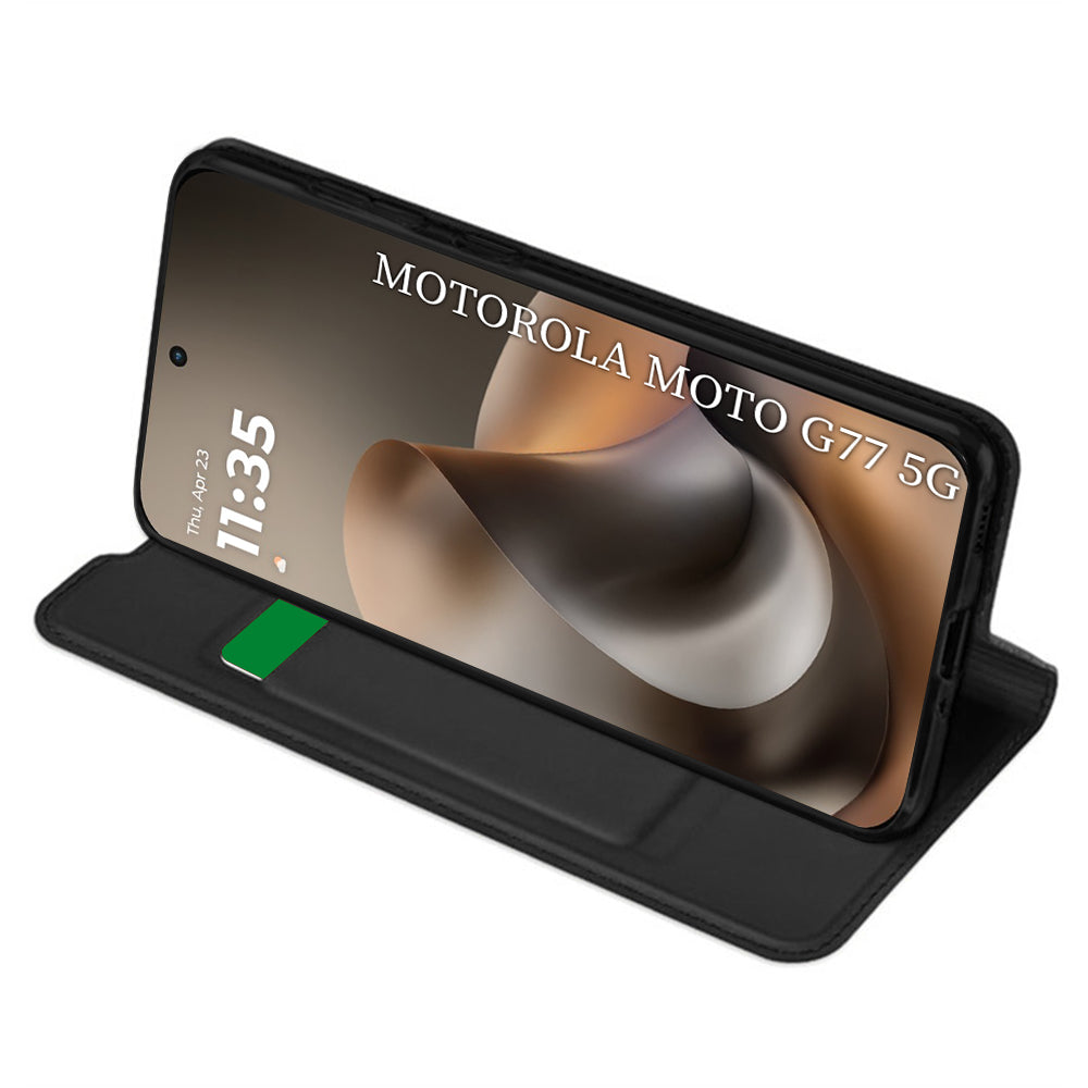 Puzdro pre Motorola Moto G77 / G67, Techsuit, Magskin Book, Čierne