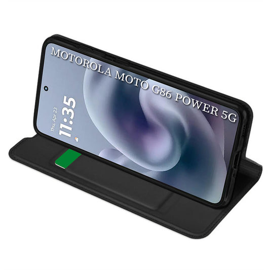 Puzdro pre Motorola Moto G86 Power, Techsuit, Magskin Book, Čierne