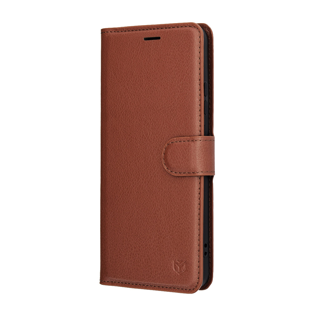 Puzdro pre Motorola Moto G86, Techsuit, Leather Folio, Hnedé