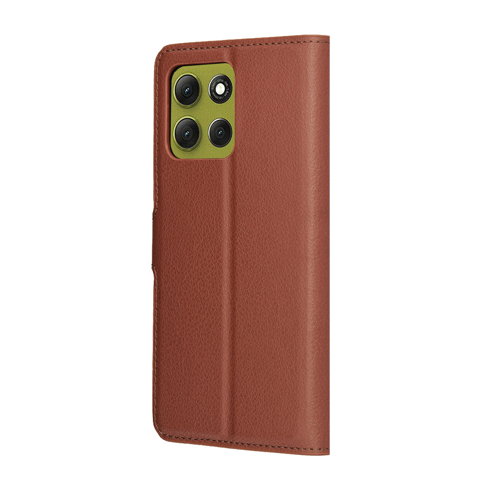 Puzdro pre Motorola Moto G86, Techsuit, Leather Folio, Hnedé