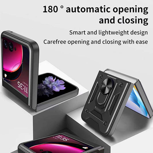 Puzdro pre Motorola Razr 50 Ultra, Techsuit, CamShield, Modrá