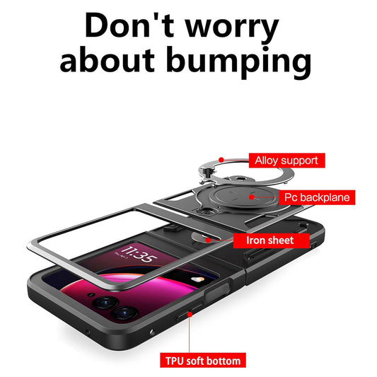Puzdro pre Motorola Razr 60 Ultra, Techsuit, CamGuard Pro, Čierne