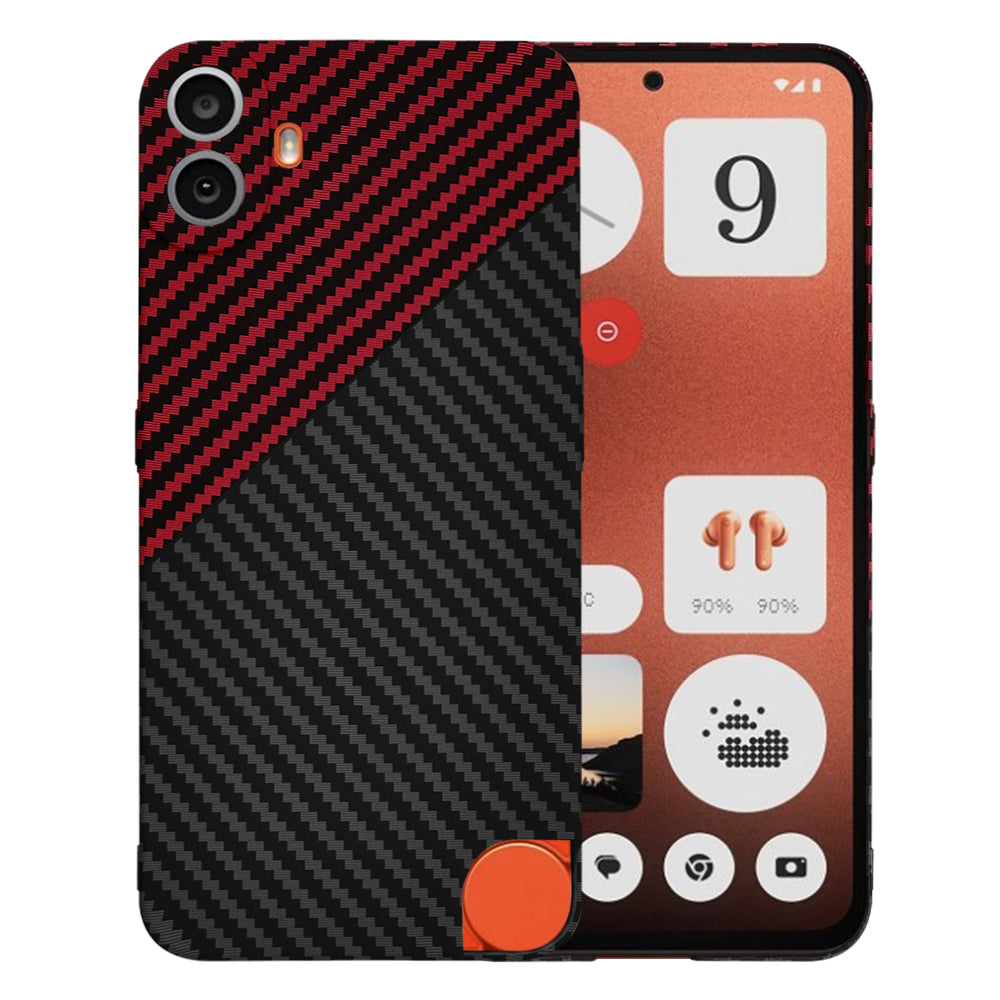 Puzdro pre Nothing CMF Phone 1, Techsuit, Carbonite FiberShell, Čierna Červená