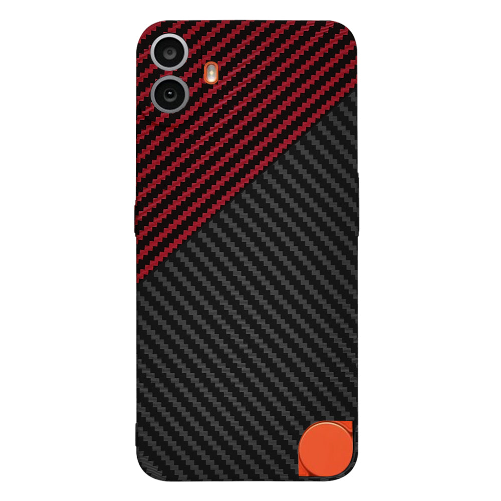 Puzdro pre Nothing CMF Phone 1, Techsuit, Carbonite FiberShell, Čierna Červená