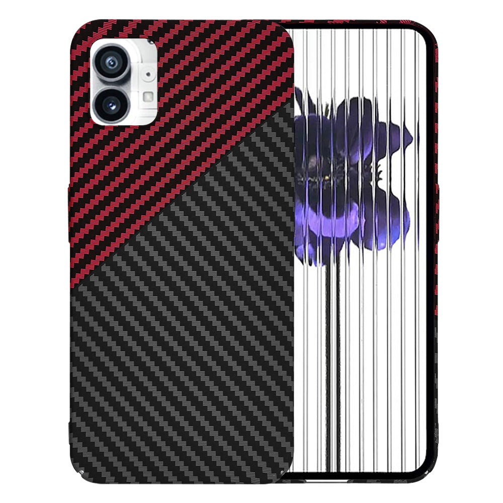 Puzdro pre Nothing Phone (1), Techsuit, Carbonite FiberShell, Čierna Červená