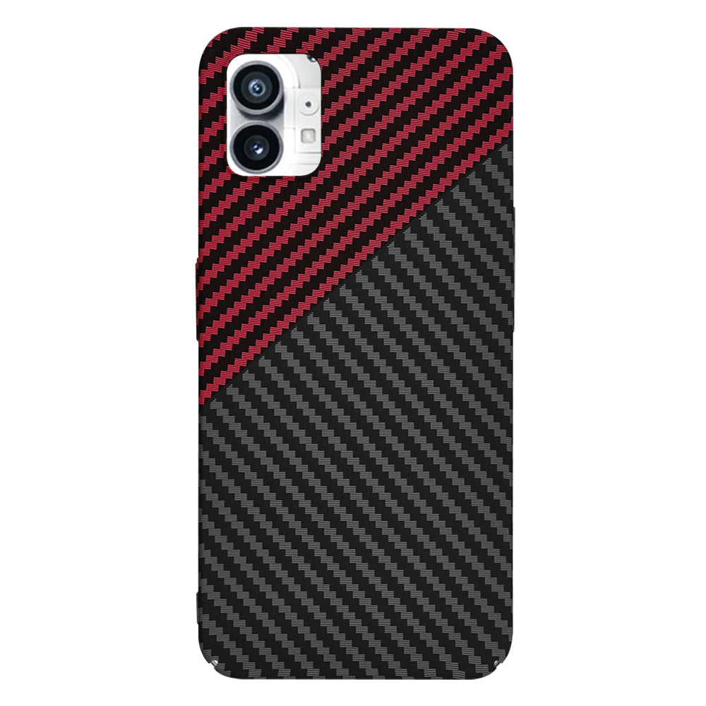 Puzdro pre Nothing Phone (1), Techsuit, Carbonite FiberShell, Čierna Červená
