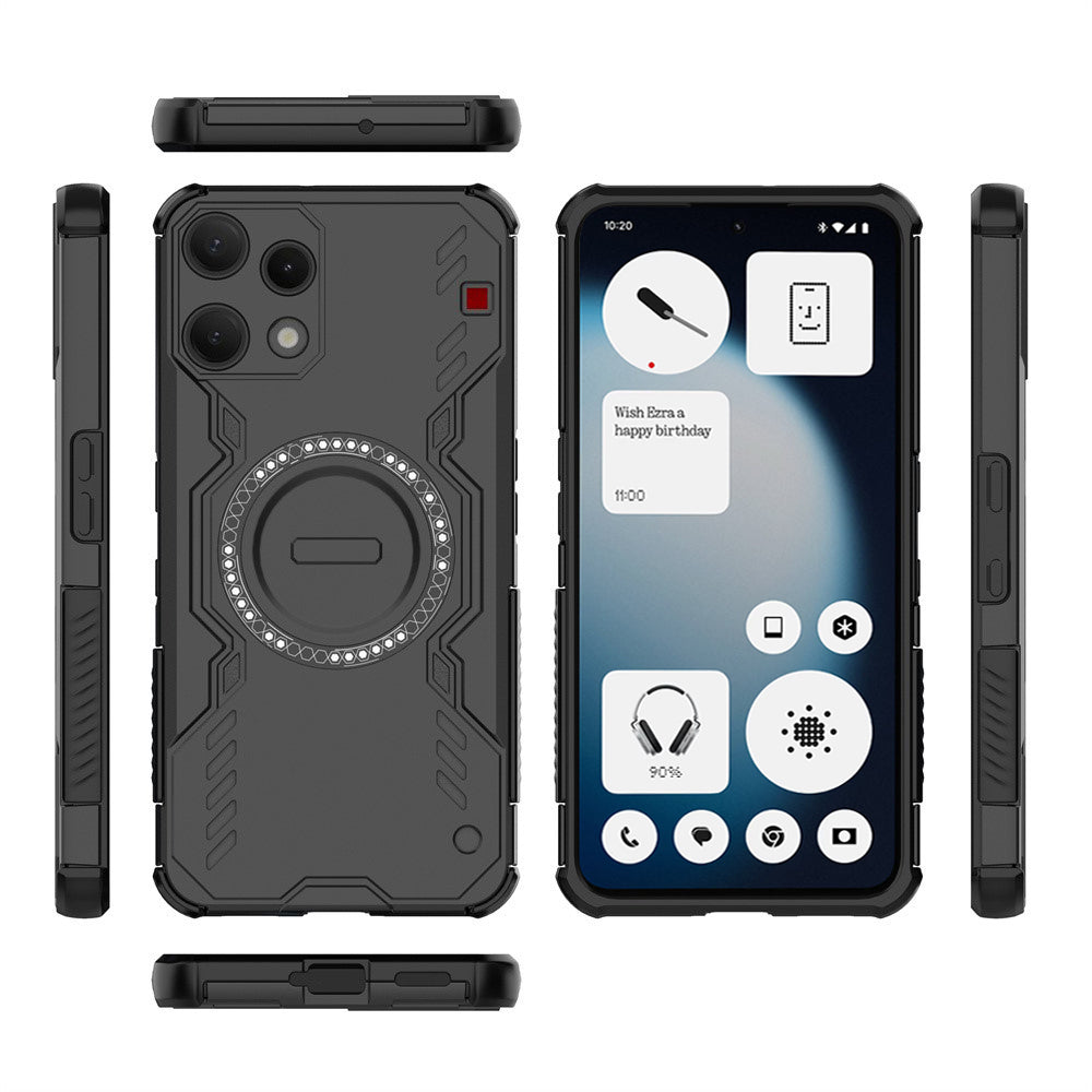 Puzdro MagSafe pre Nothing Phone (3a) Lite, Techsuit, ArmorMag, Čierne