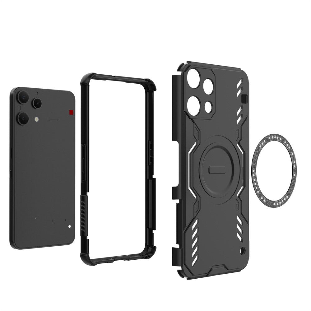 Puzdro MagSafe pre Nothing Phone (3a) Lite, Techsuit, ArmorMag, Čierne