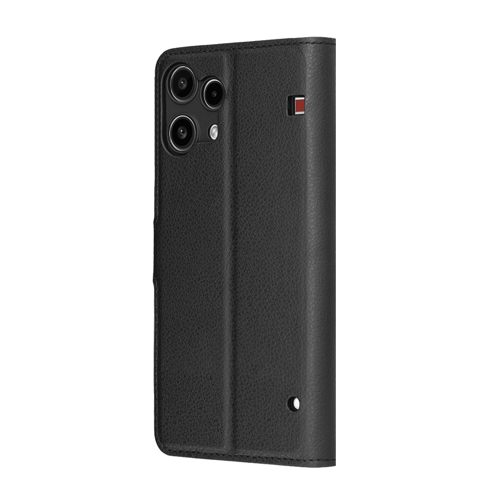 Puzdro pre Nothing Phone (3a) Lite, Techsuit, Leather Folio, Čierne