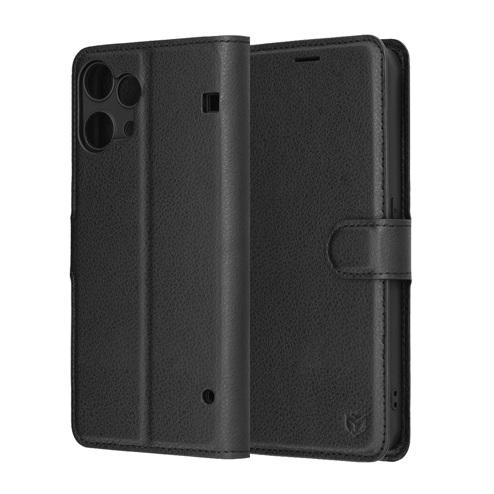 Puzdro pre Nothing Phone (3a) Lite, Techsuit, Leather Folio, Čierne