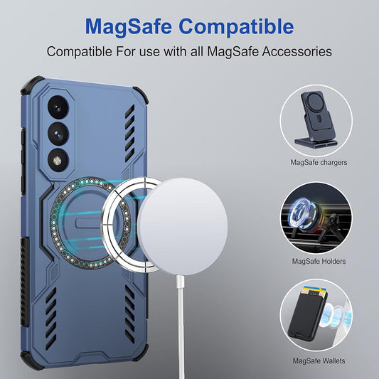 MagSafe Case for OnePlus Nord 5, Techsuit, ArmorMag, Blue