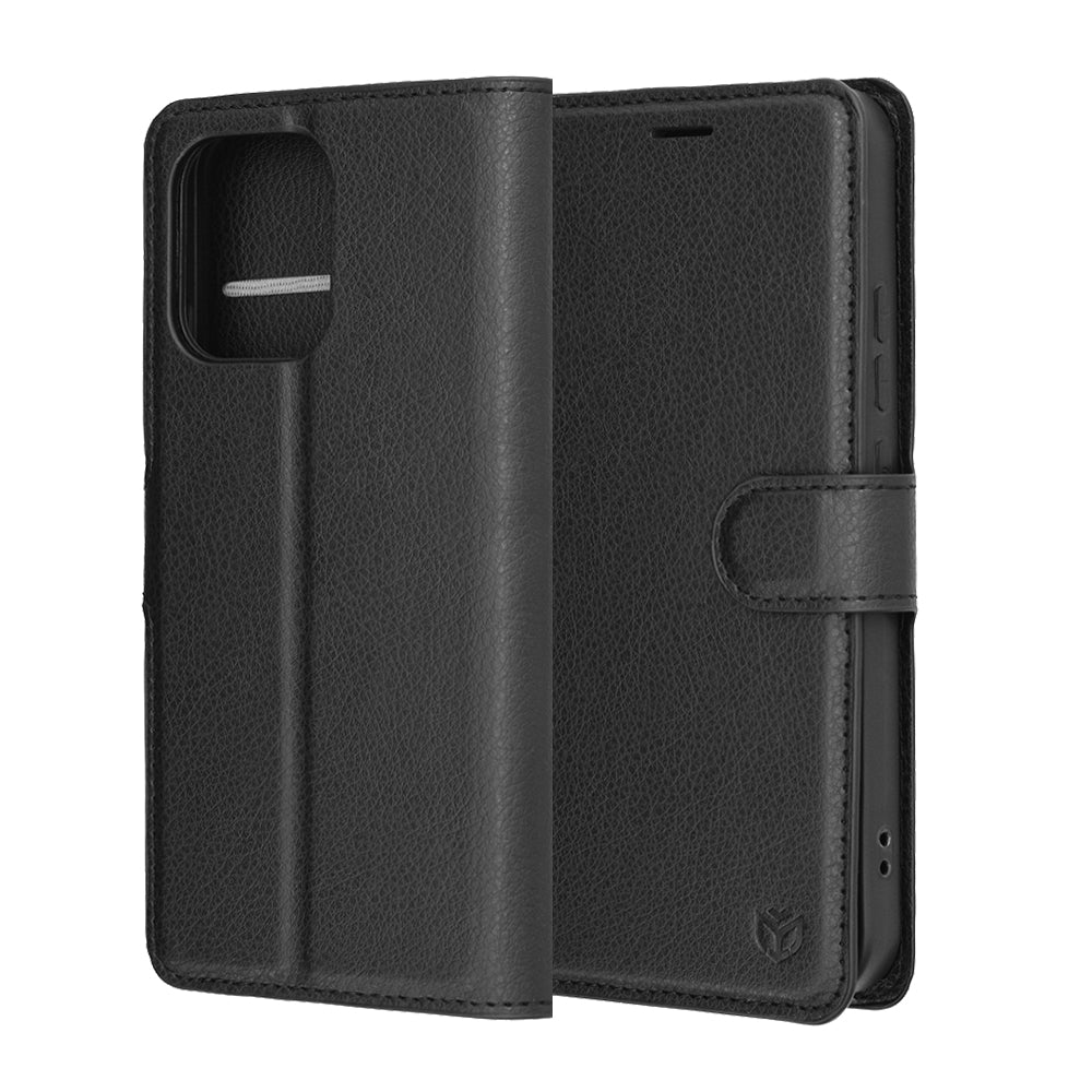 Puzdro pre Oppo A6 Pro 5G / A6 Pro 4G, Techsuit, Leather Folio, Čierne