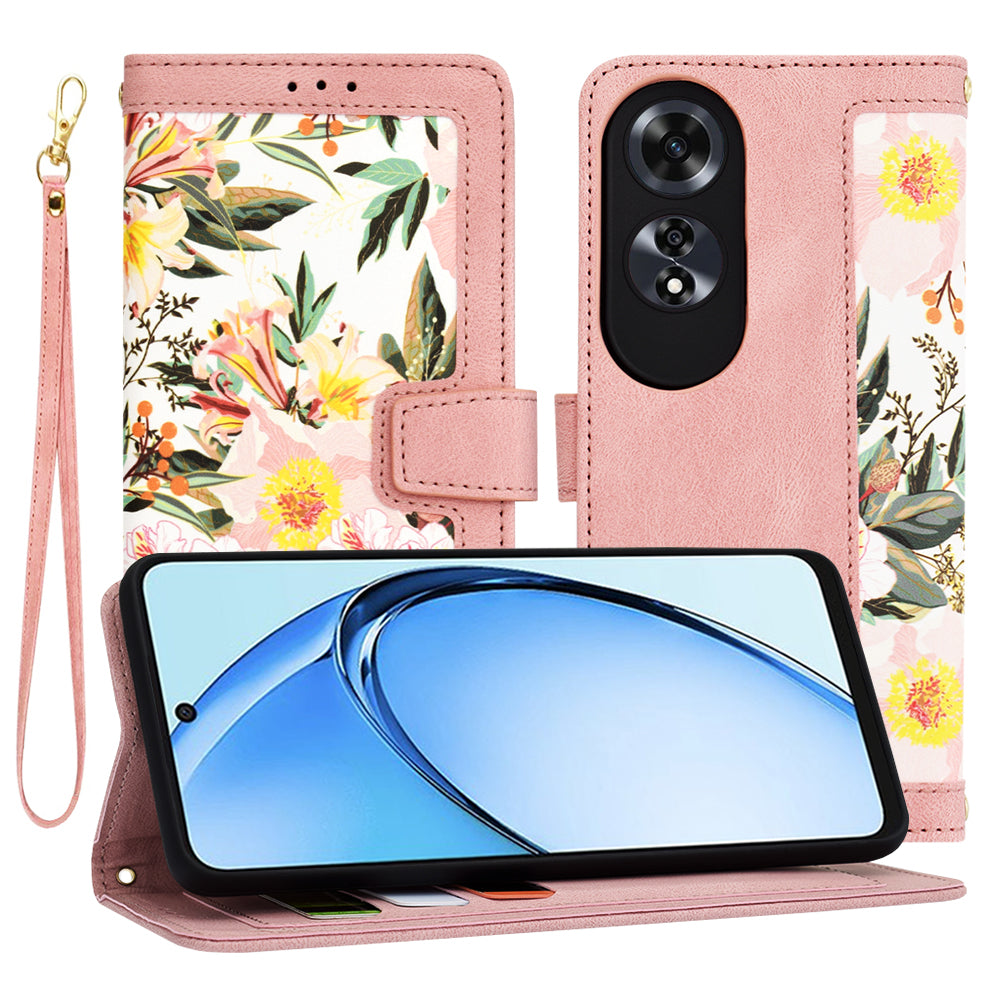 Puzdro na Oppo A60, Techsuit, FlipCraft, Ružové