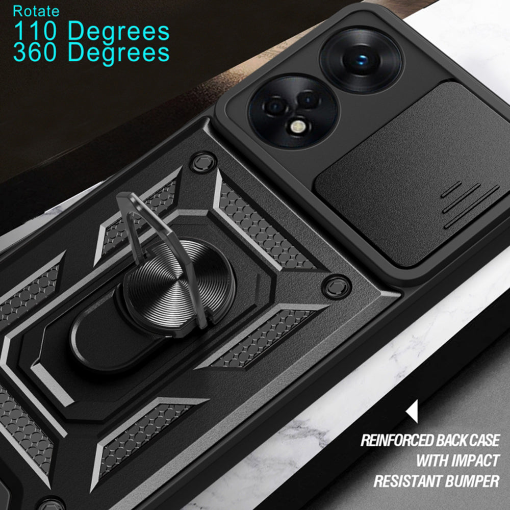 Puzdro pre Oppo A78 4G, Techsuit, CamShield, Zelené