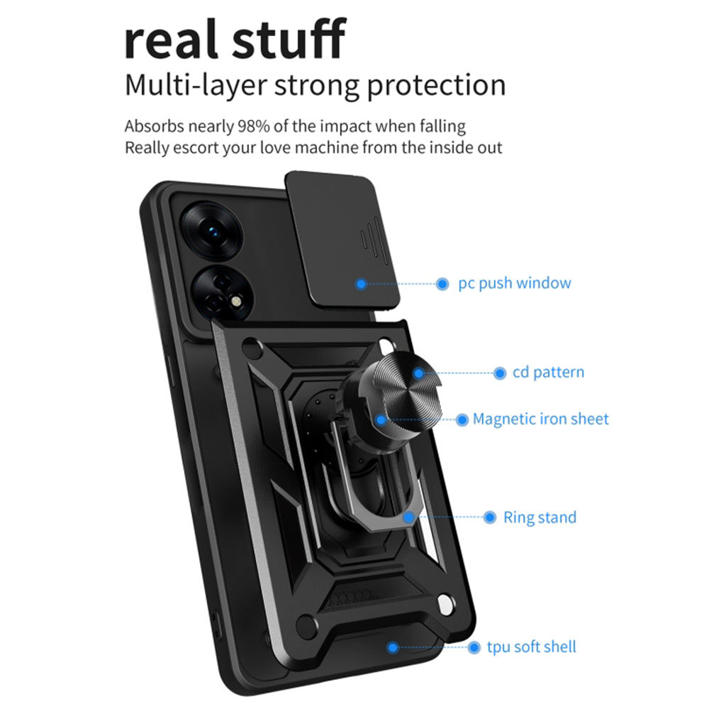 Puzdro pre Oppo A78 4G, Techsuit, CamShield, Zelené