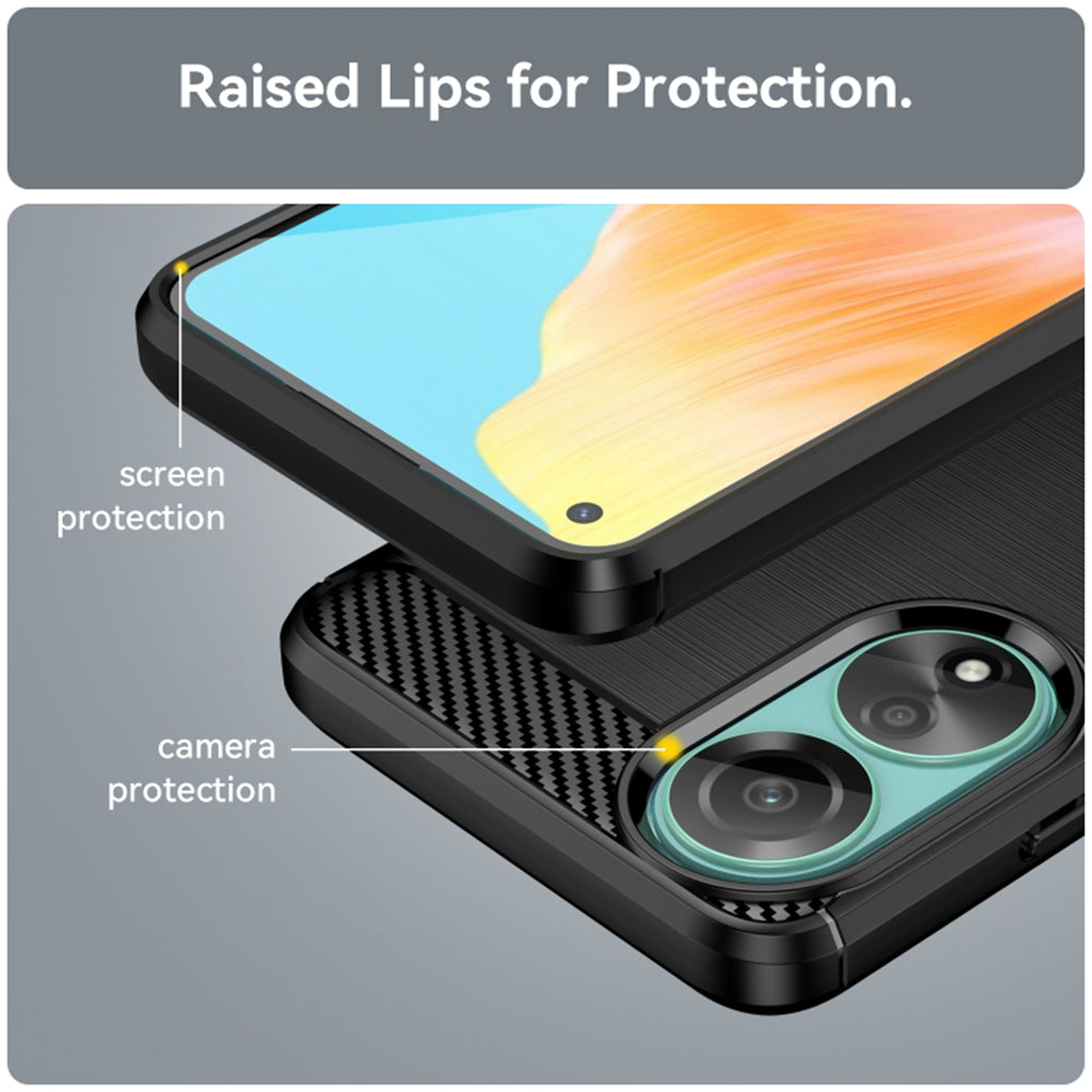 Puzdro pre Oppo A78 4G, Techsuit, Karbón, Čierne