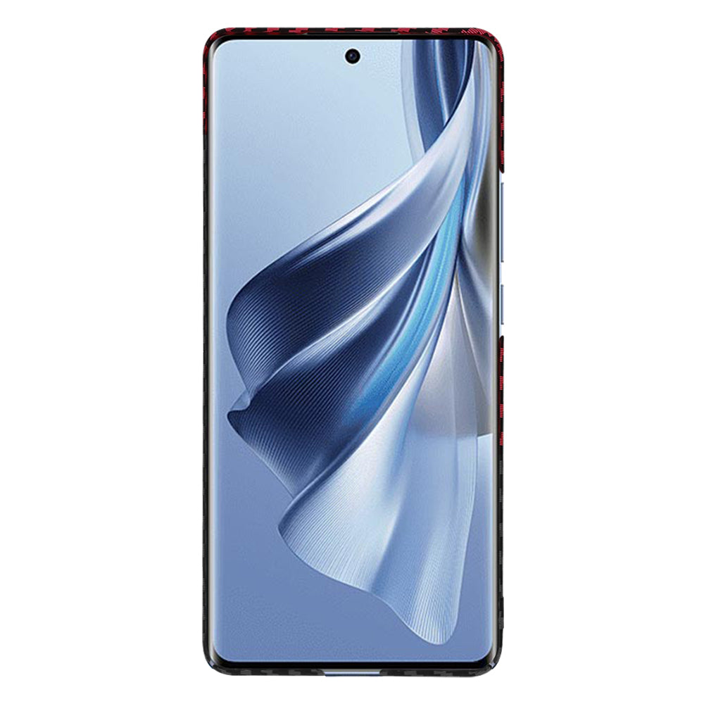 Puzdro pre Oppo Reno10 / Reno10 Pro, Techsuit, Carbonite FiberShell, Čierna Červená