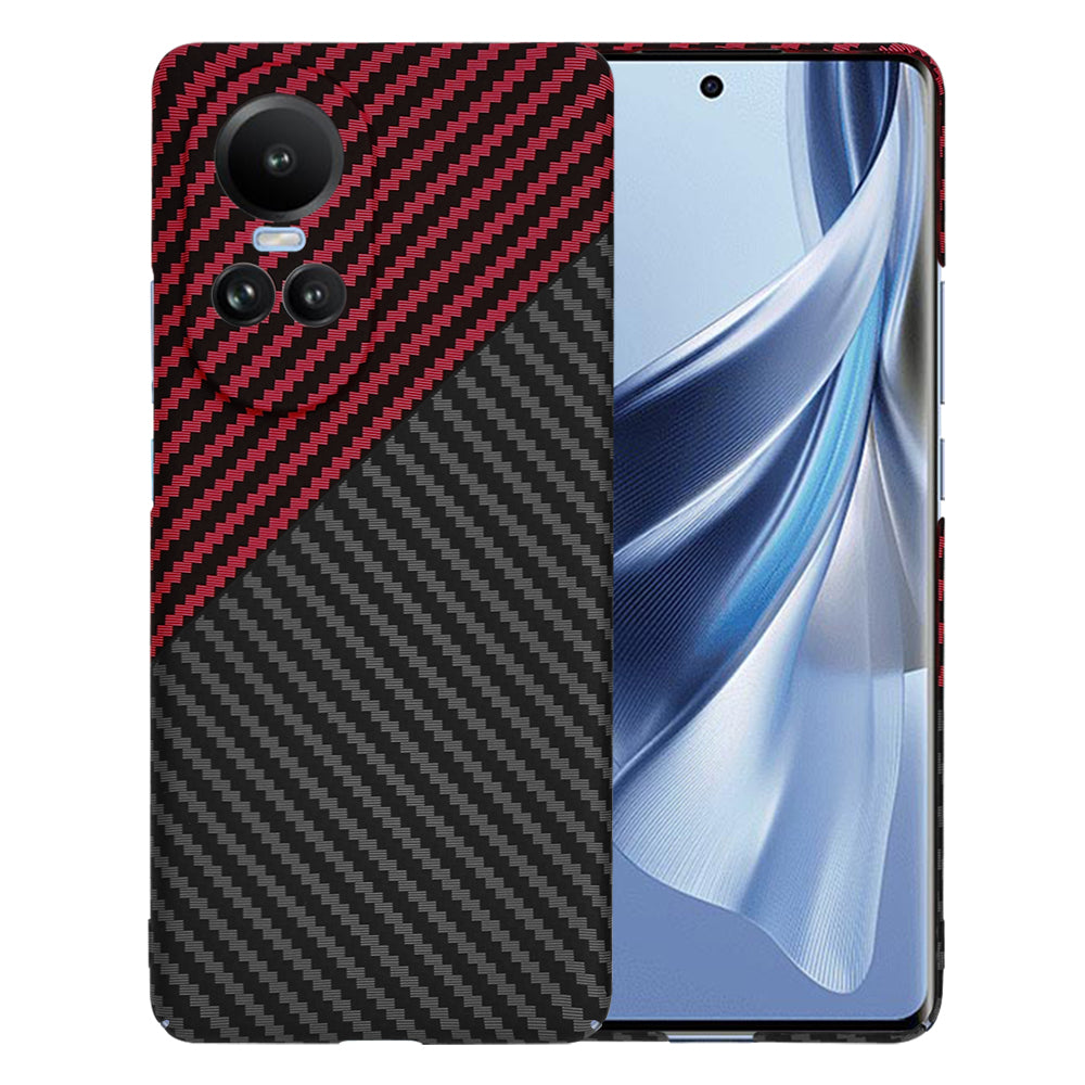 Puzdro pre Oppo Reno10 / Reno10 Pro, Techsuit, Carbonite FiberShell, Čierna Červená