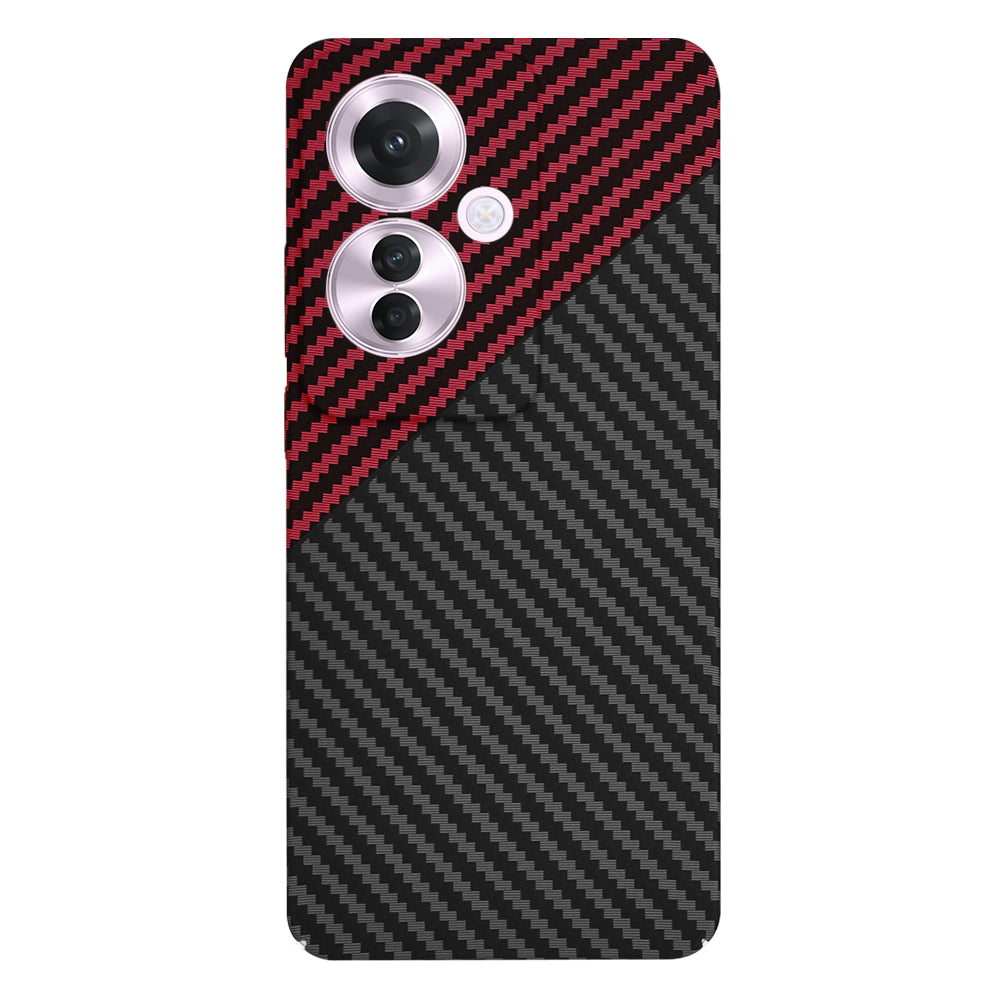 Puzdro pre Oppo Reno11 F, Techsuit, Carbonite FiberShell, Čierna Červená
