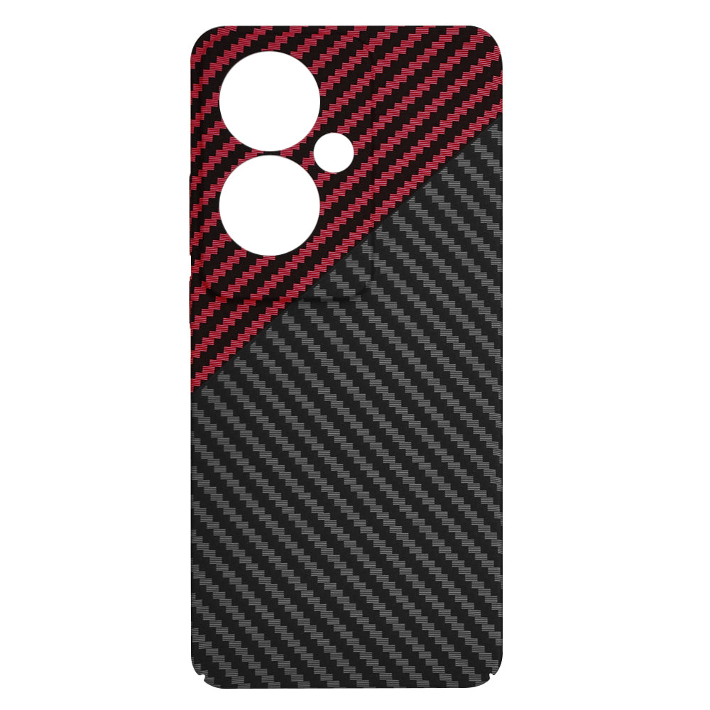 Puzdro pre Oppo Reno11 F, Techsuit, Carbonite FiberShell, Čierna Červená