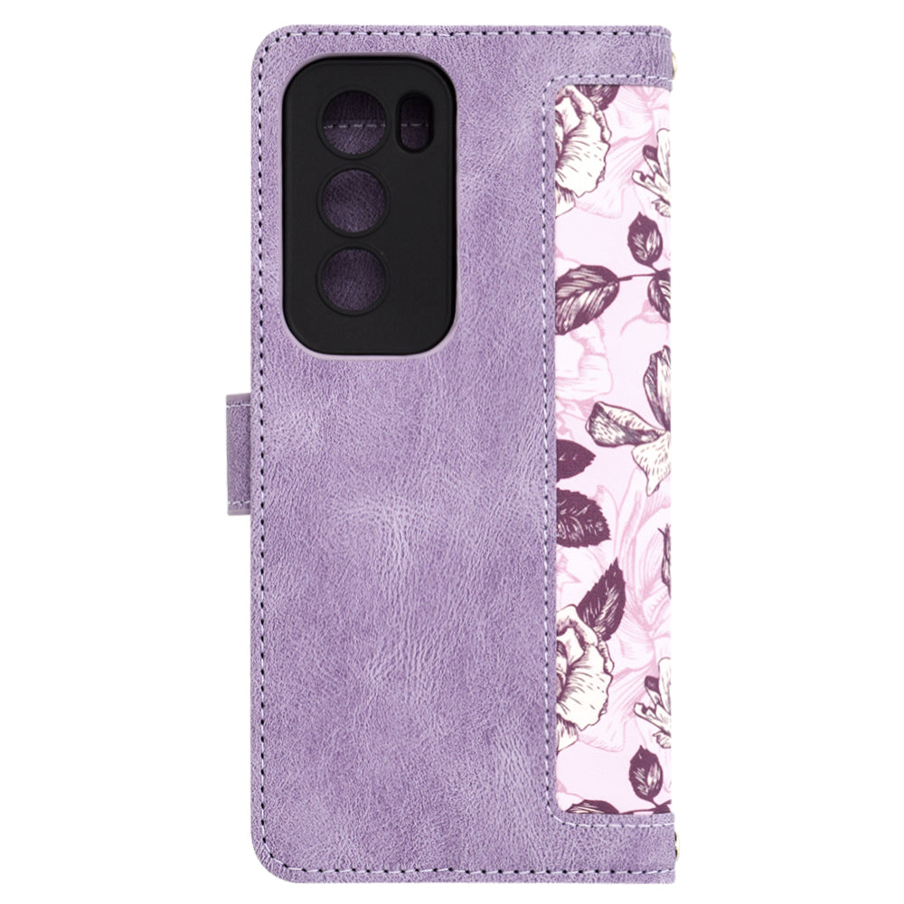 Puzdro na Oppo Reno12 Pro, Techsuit, FlipCraft, fialové