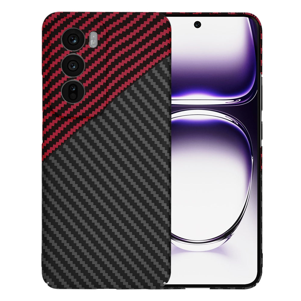 Puzdro pre Oppo Reno12, Techsuit, Carbonite FiberShell, Čierna Červená