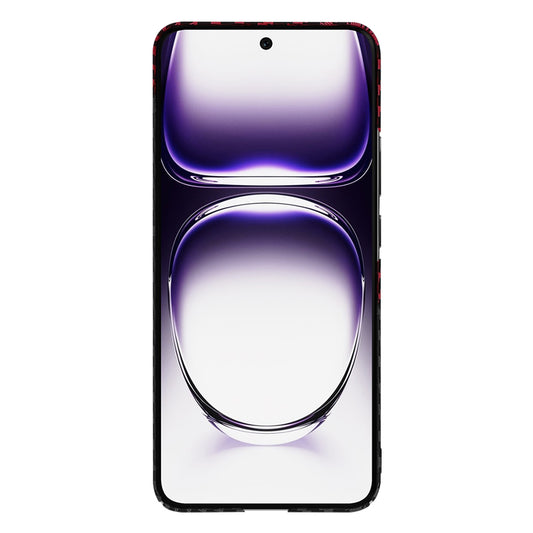Puzdro pre Oppo Reno12, Techsuit, Carbonite FiberShell, Čierna Červená