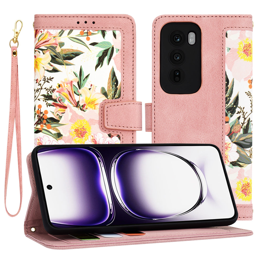Puzdro na Oppo Reno12, Techsuit, FlipCraft, Ružové