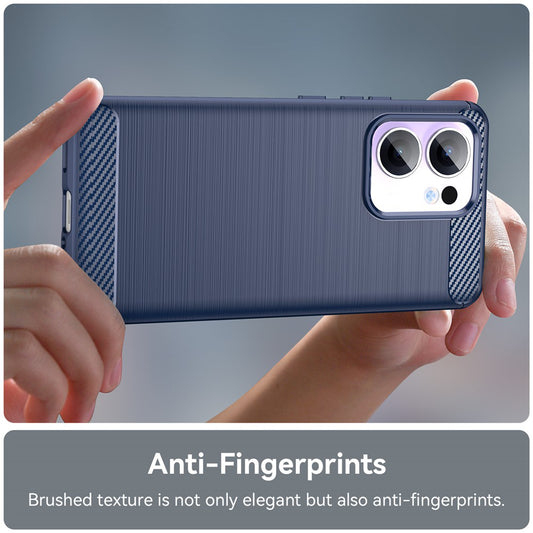 Puzdro pre Oppo Reno13 FS 5G / Reno13 F 4G / Reno13 F, Techsuit, Karbón, Modrá