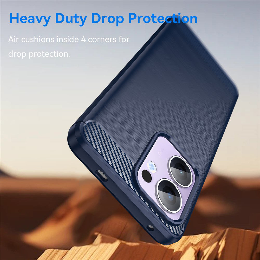 Puzdro pre Oppo Reno13 FS 5G / Reno13 F 4G / Reno13 F, Techsuit, Karbón, Modrá