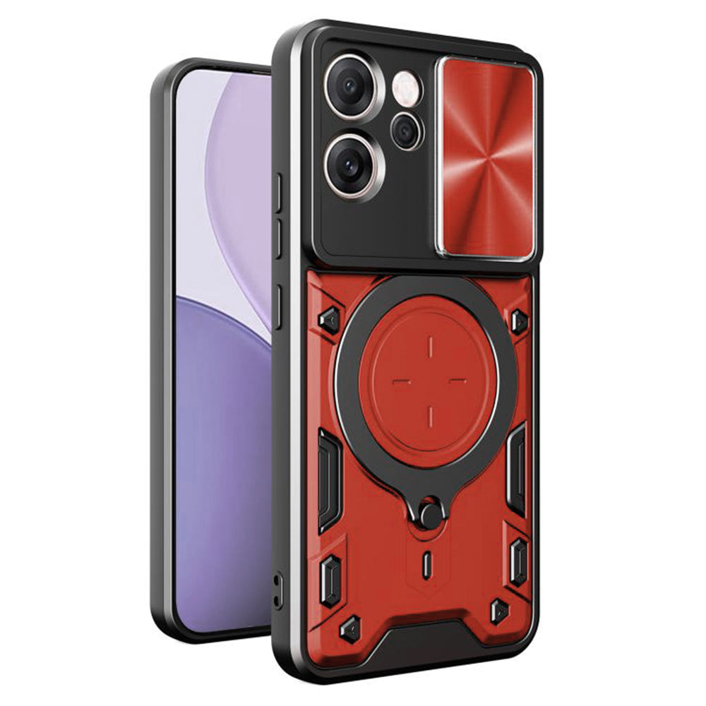 Puzdro pre Oppo Reno14 FS 5G / Reno14 F, Techsuit, CamGuard Pro, Červené