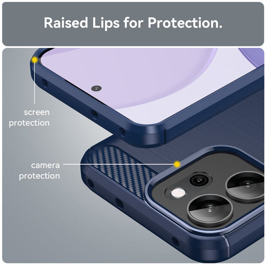 Puzdro pre Oppo Reno14 FS 5G / Reno14 F, Techsuit, Karbón, Modrá