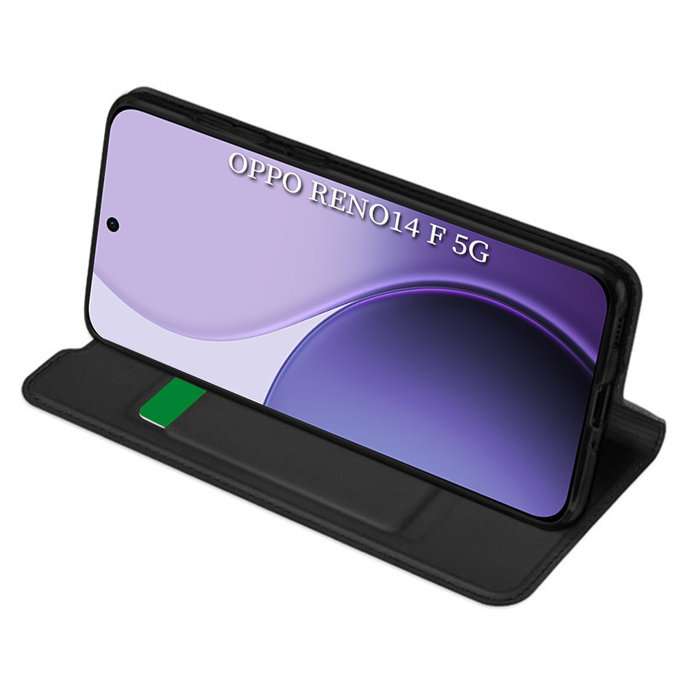 Case for Oppo Reno14 FS 5G / Reno14 F, Techsuit, Magskin Book, Black